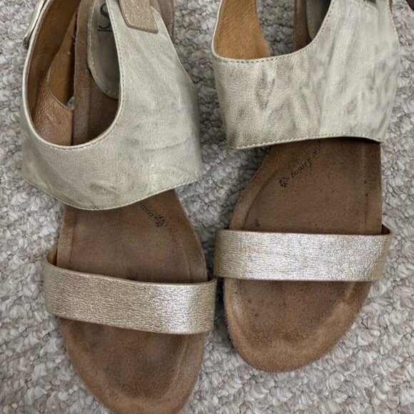 Sofft Wedge Sandals Size 10 Strappy Leather Comfort Shoes brown - Picture 7 of 12